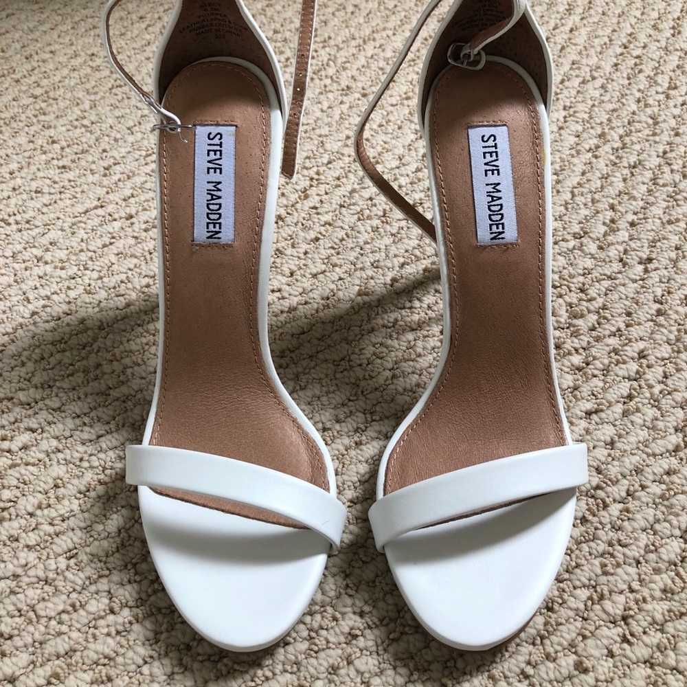 Steve Madden White High Heel Sandals